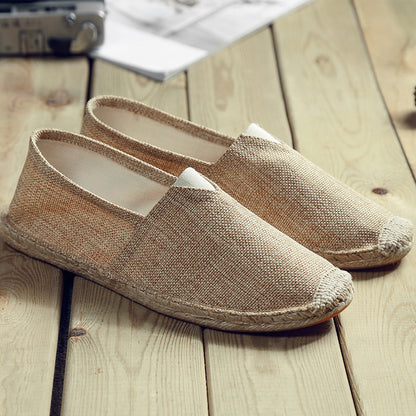 Fashionable Breathable Canvas Shoes Summer Linen Men