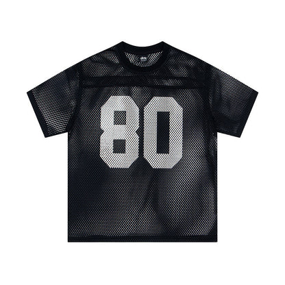 Sports And Leisure Jersey Letter Printing Simple Short Sleeve