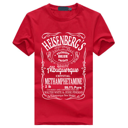 Letter Print Men's Crew Neck T-Shirt