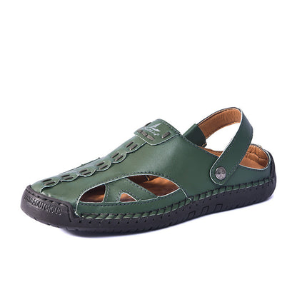 Couple Bright Sandals Closed Toe Hollow Hole Shoes