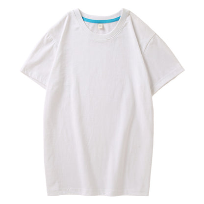 Children's T Combed Cotton Blank Solid Color Loose Round Neck Short Sleeve
