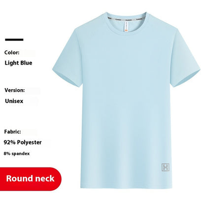 Ice Silk Quick-drying Round Neck T-shirt Overalls