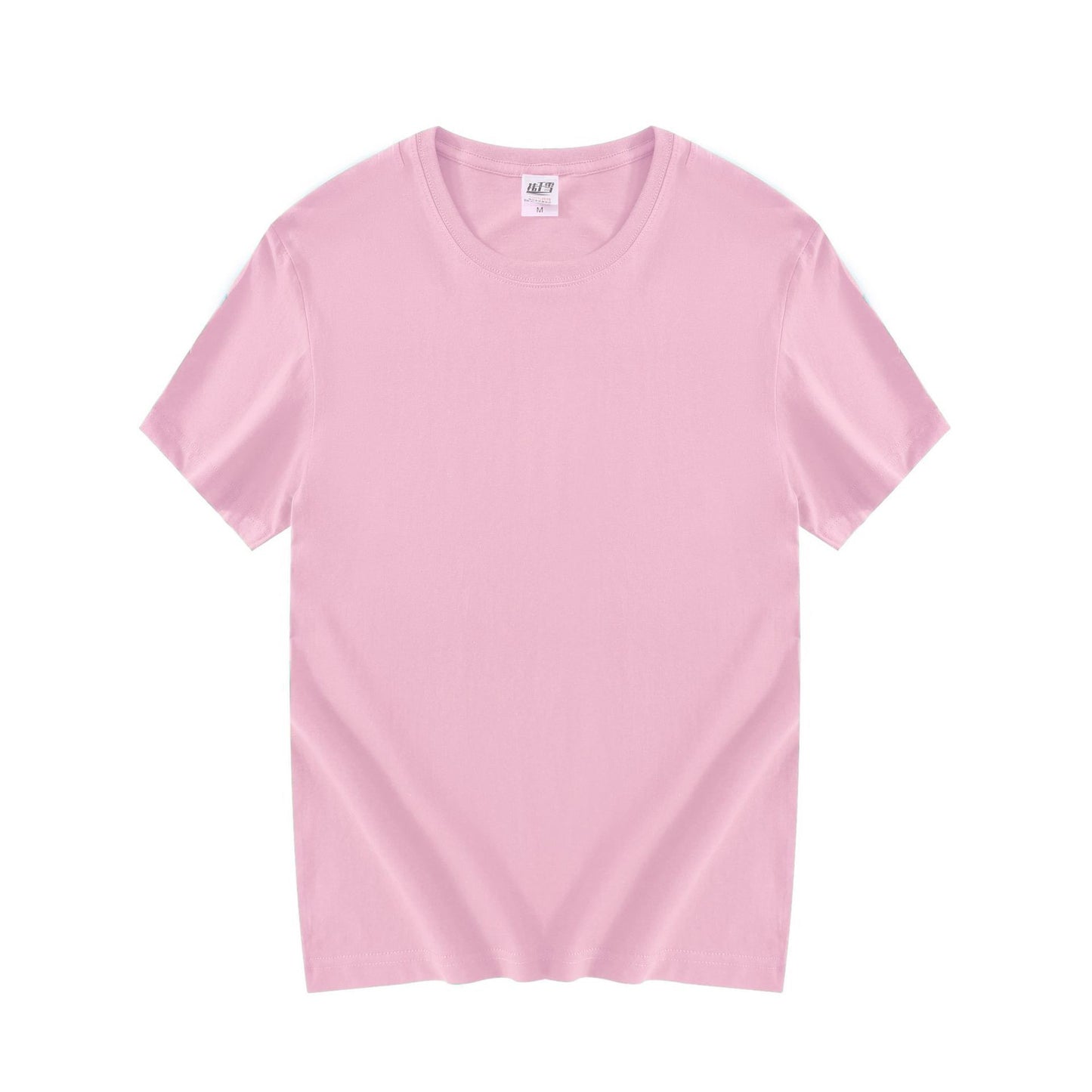 Plus Size Short-sleeved T-shirt Men's Round Neck Solid Color