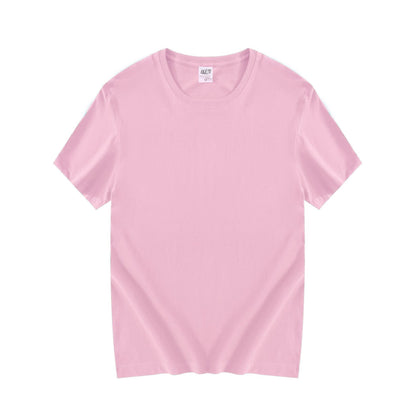 Plus Size Short-sleeved T-shirt Men's Round Neck Solid Color