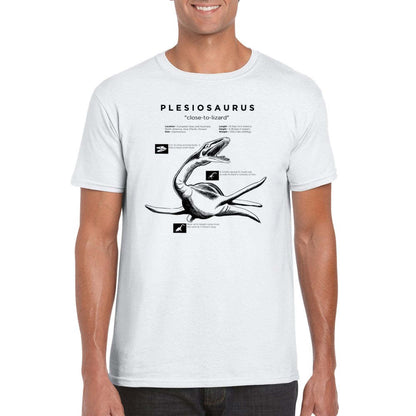 Serpentine Prehistoric Reptile Silhouette Short-sleeved Fabrics