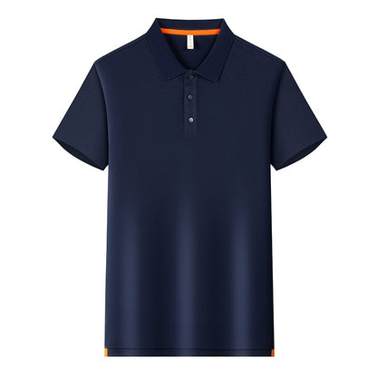 190g Tianshu Cotton Split Solid Color Polo Shirt