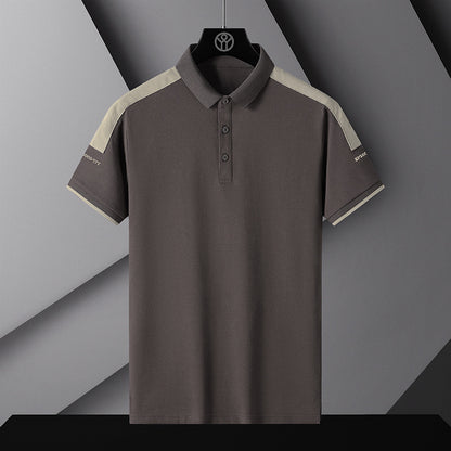 Short Sleeve Lapel T-shirt Round Neck Loose T-shirt Trendy