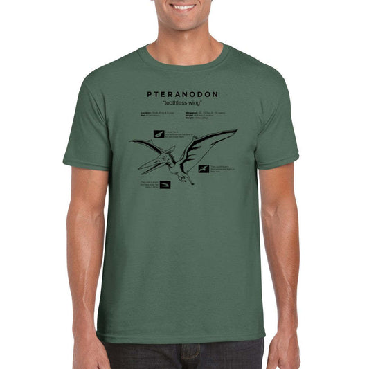 Pterodactyl Animal Silhouette Short Sleeve Fabric