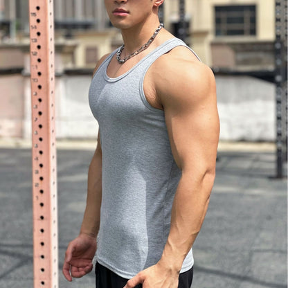 Men's Outdoor Leisure Exercise Sleeveless I-shaped Vest