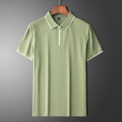 Men's Lapel Silk Business Casual Top