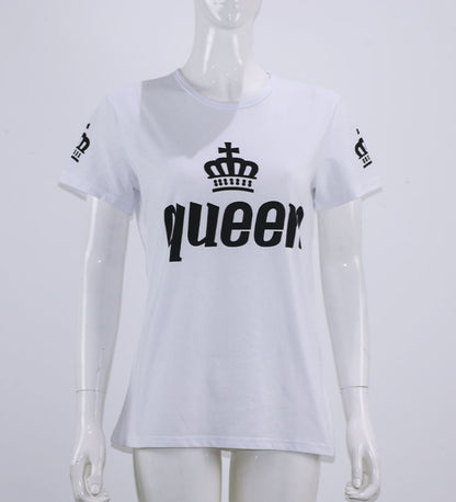 Couple Personality Loose Pullover Short Sleeves