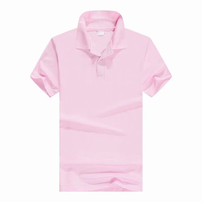 Mercerized Cotton Half Sleeve Culture Lapel Short Sleeve