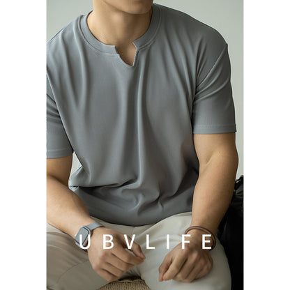 Solid Color Smooth Feeling Ice Silk Loose Sports Commuter Top