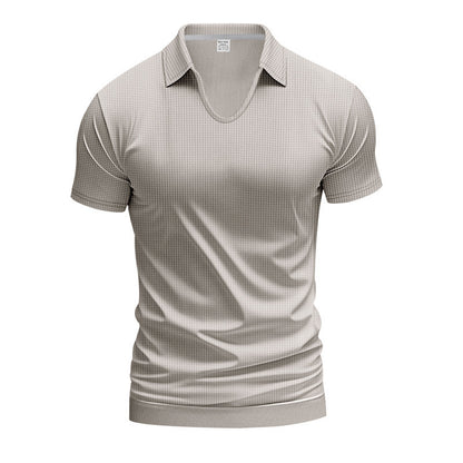 Men's Simplicity Casual V-neck Design Loose Trendy Short Sleeve