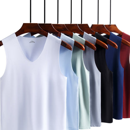 Summer Men's Seamless Ice Silk Vest