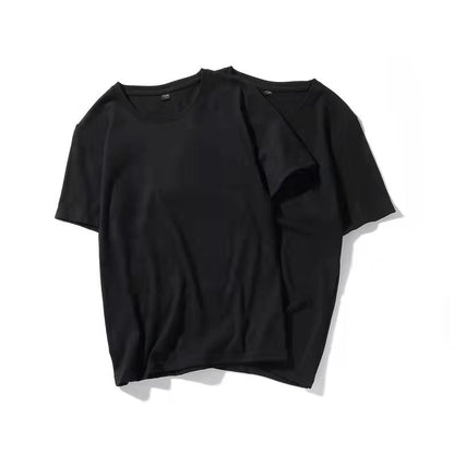 Casual Round Neck Plus Size Bottoming Shirt Men's Short Sleeve