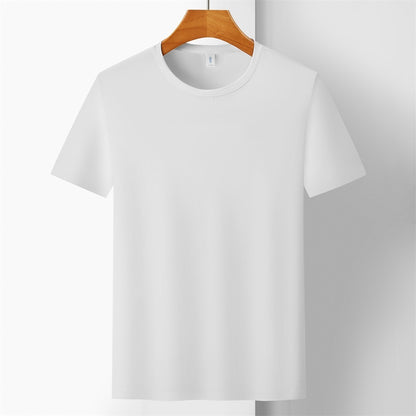 Ice Silk Quick-drying T-shirt Antibacterial Anti-UV Solid Color Short Sleeve Casual