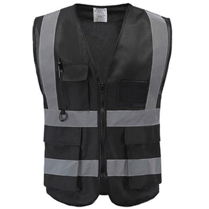 Direct reflective vest multi-pocket reflective vest can be printed riding reflective safety clothing traffic sanitation reflective vest