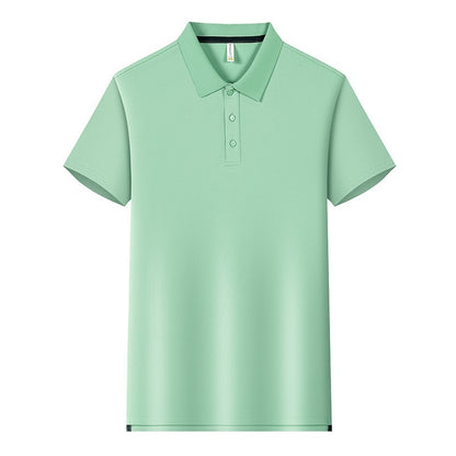 190g Tianshu Cotton Split Solid Color Polo Shirt