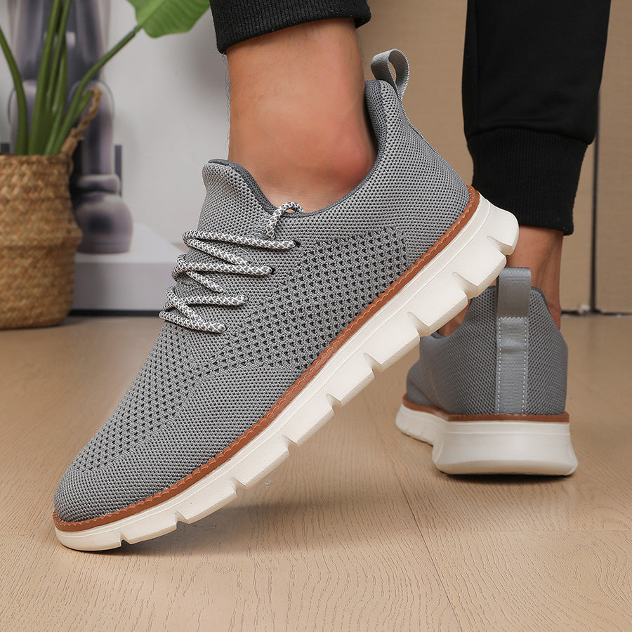 Men's Fashionable Flying Woven Surface Breathable Sneaker