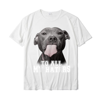 European And American Dog Print Short Sleeved T-shirt