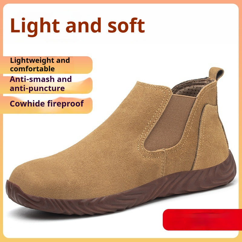 Men's Safety Shoes With Steel Toe Caps For Anti Smashing And Anti Piercing