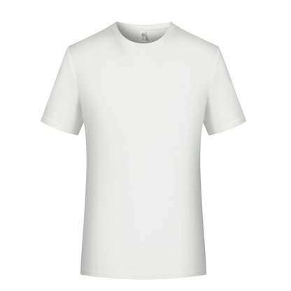 Mercerized Plain Weave Modal T-shirt Short Sleeve Round Neck Top Elastic