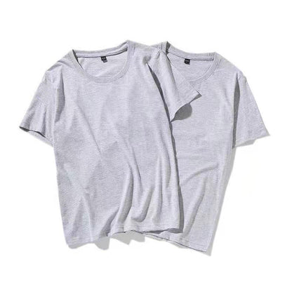 Casual Round Neck Plus Size Bottoming Shirt Men's Short Sleeve