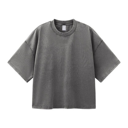 Men's Cotton Washed-out Vintage Trendy Brand T-shirt