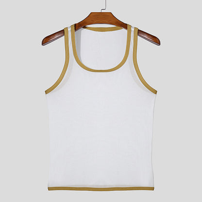 Men's Fitness Tight Mesh Style For Sports Mesh Vest