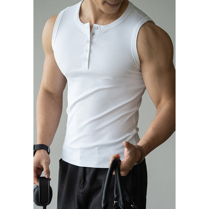 Four-sided Stretch Sunken Stripe Fitness Vest