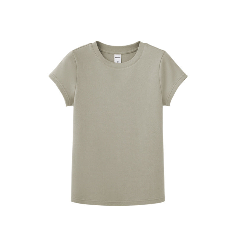 Stretch Tight Navy T-shirt Vest American Heavy Slim Short Sleeve