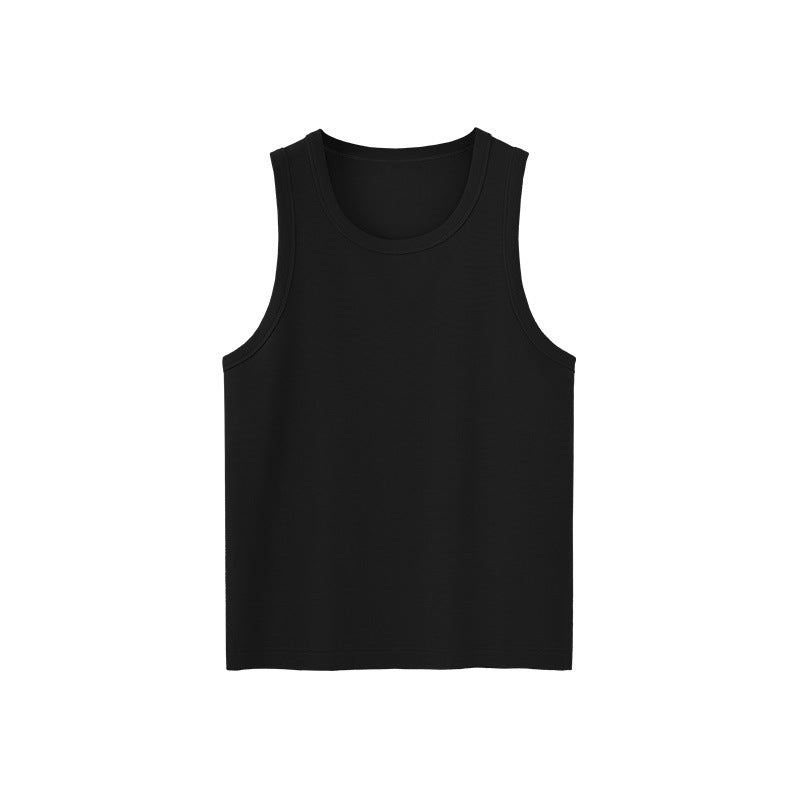 Stretch Tight Navy T-shirt Vest American Heavy Slim Short Sleeve
