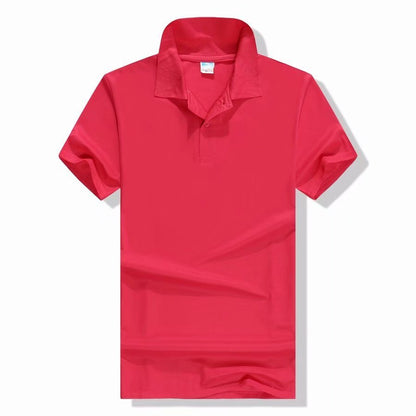 Mercerized Cotton Half Sleeve Culture Lapel Short Sleeve