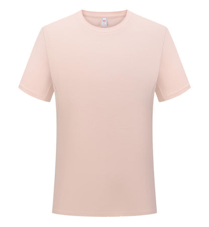 Solid Color Casual Round Neck Short Sleeve T-shirt