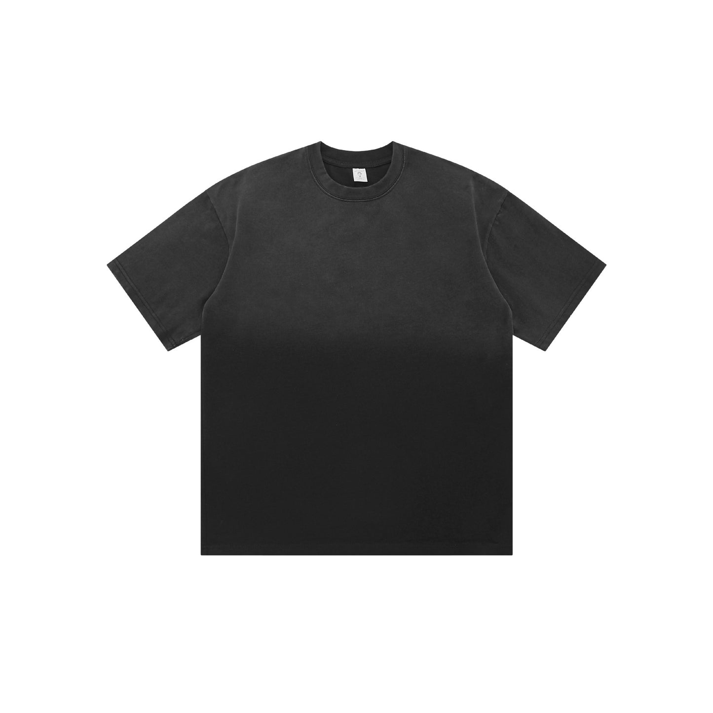 American Retro Double Yarn Pure Cotton Gradient Color Short Sleeve Men