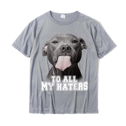 European And American Dog Print Short Sleeved T-shirt