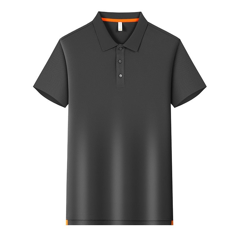 190g Tianshu Cotton Split Solid Color Polo Shirt