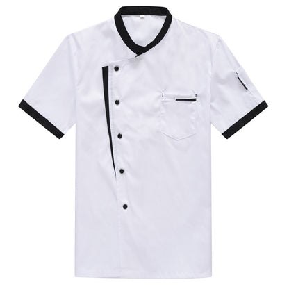 Hotel Chef Clothes Short Sleeve Men's Restaurant Cake Shop