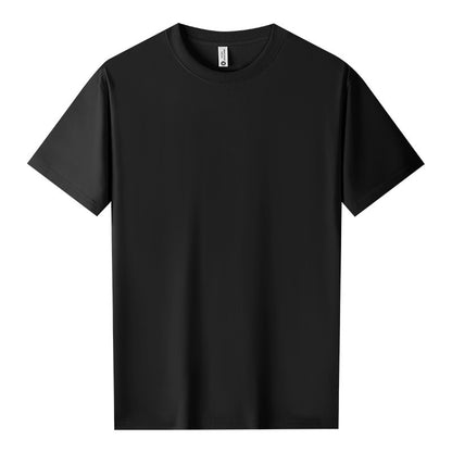 Cool Cotton Antibacterial Round Neck Short Sleeve Solid Color