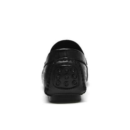 Summer New Leather Shoes Cowhide Gommino Increased 6CM Leisure