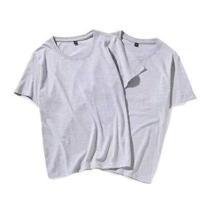 Casual Round Neck Plus Size Bottoming Shirt Men's Short Sleeve