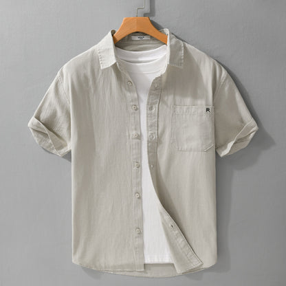 Summer Menswear Simple All-matching Short-sleeved Shirt