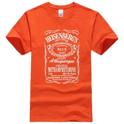 Letter Print Men's Crew Neck T-Shirt