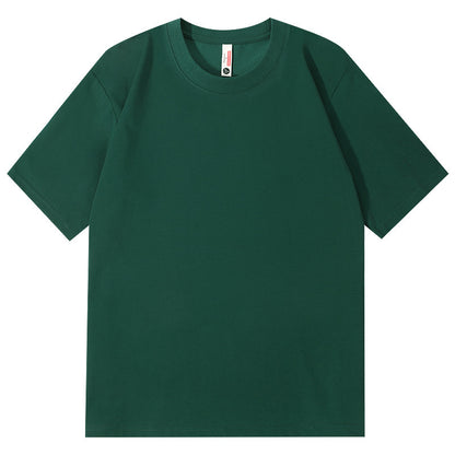 Ice Feeling Sorona Brushed T-shirt 220g American Round Neck Drop Shoulder