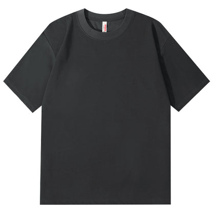 Ice Feeling Sorona Brushed T-shirt 220g American Round Neck Drop Shoulder