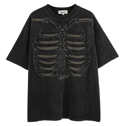 Dark High Street Style Skull Short Sleeve