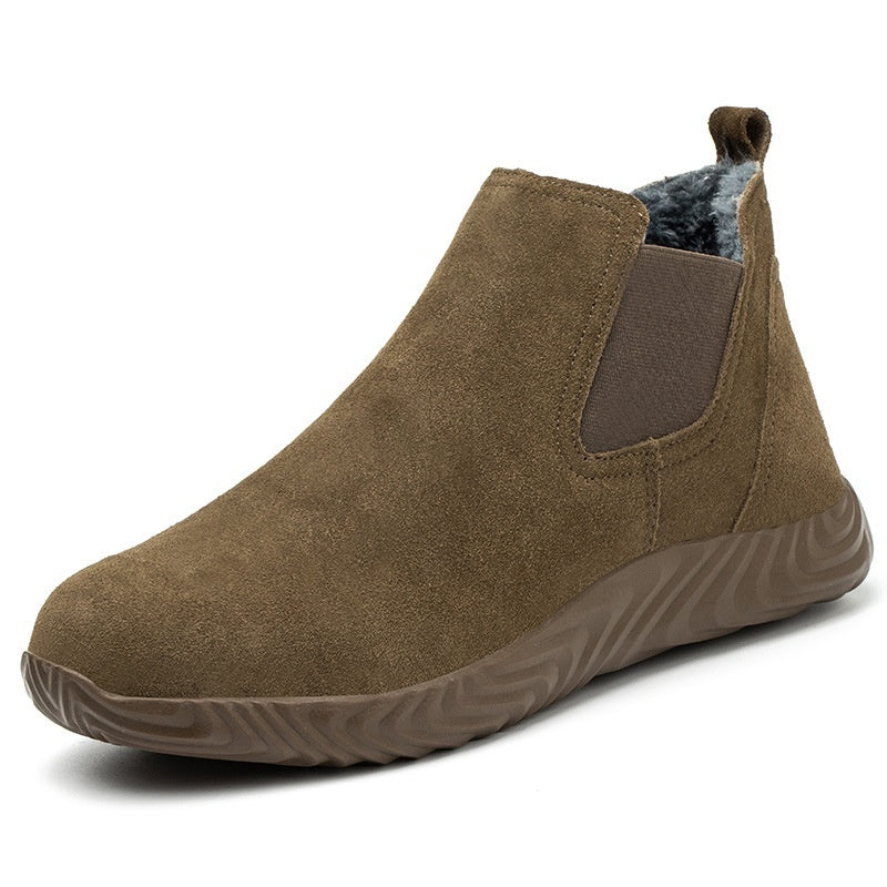 Men's Safety Shoes With Steel Toe Caps For Anti Smashing And Anti Piercing
