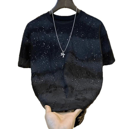 Fashion Men's Short Sleeve American Fashion Brand Casual Slim Top