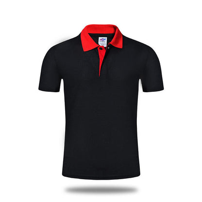 Stand Collar T-shirt Color Matching T-shirt